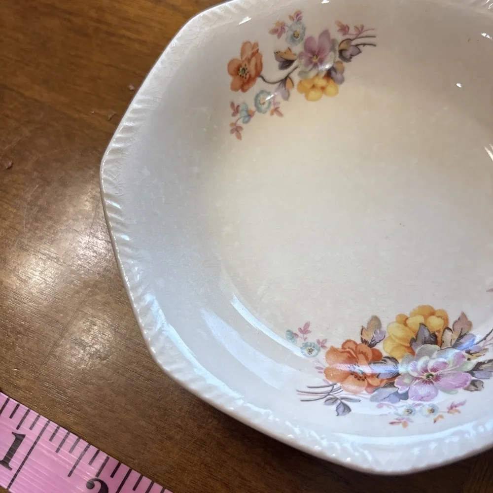vtg 1930s Floral Set Of 4 Small Bowls‎ Unbranded